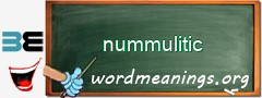 WordMeaning blackboard for nummulitic